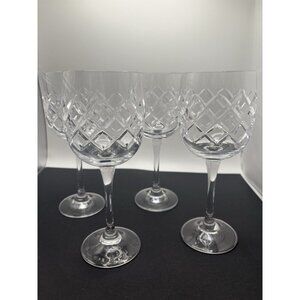 Rare Pattern Marquis By Waterford Crystal Wine Glass Set of 4